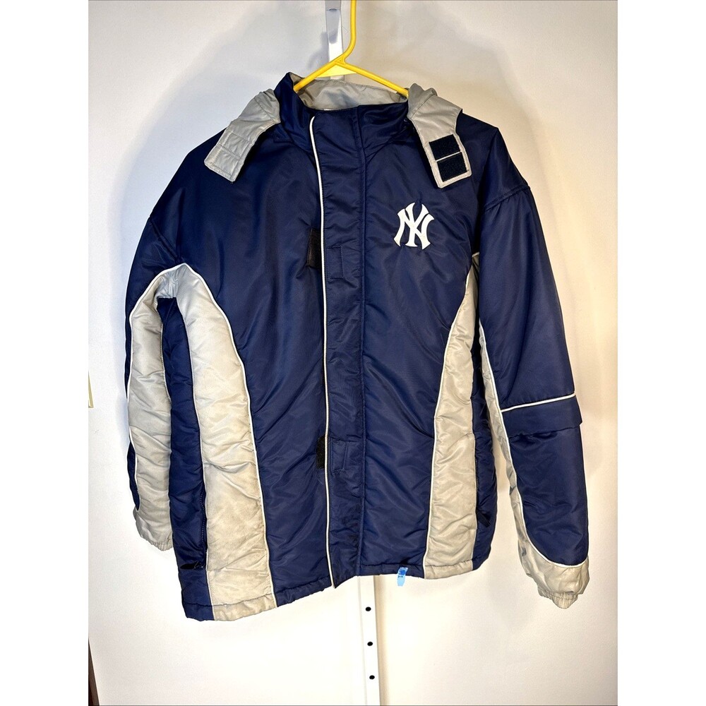 Vintage 90’s Licensed NY Yankees Hooded Jacket Youth XL Like Men’s S Exc Cond